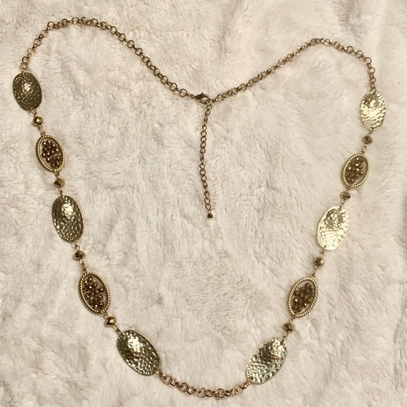 Boho Necklace Long Gold-Tone & Bronze Beaded Perfect Condition Gorgeous! - Picture 13 of 16